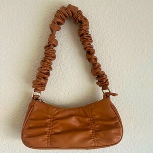 Wild Fable Ruched Tan Shoulder Bag